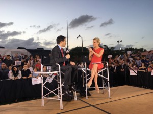 Fox News' "The Kelly File" host Megyn Kelly interviews Senator and presidential candidate Marco Rubio. Audience members, including senior Veronika Bondarenko and sophomore Alan Imar, asked questions for Rubio. The show aired on Thursday at 11 p.m.